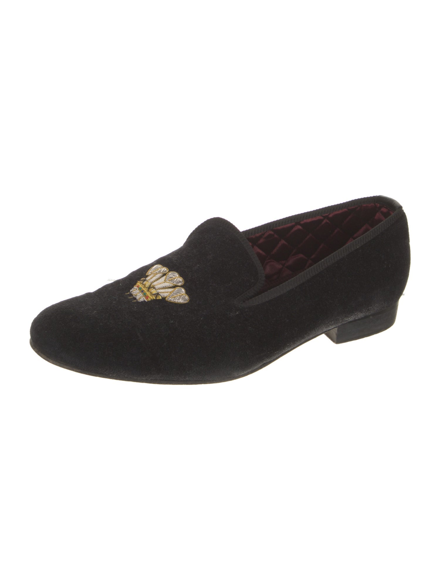 Crockett & Jones Velvet Patterned Slippers