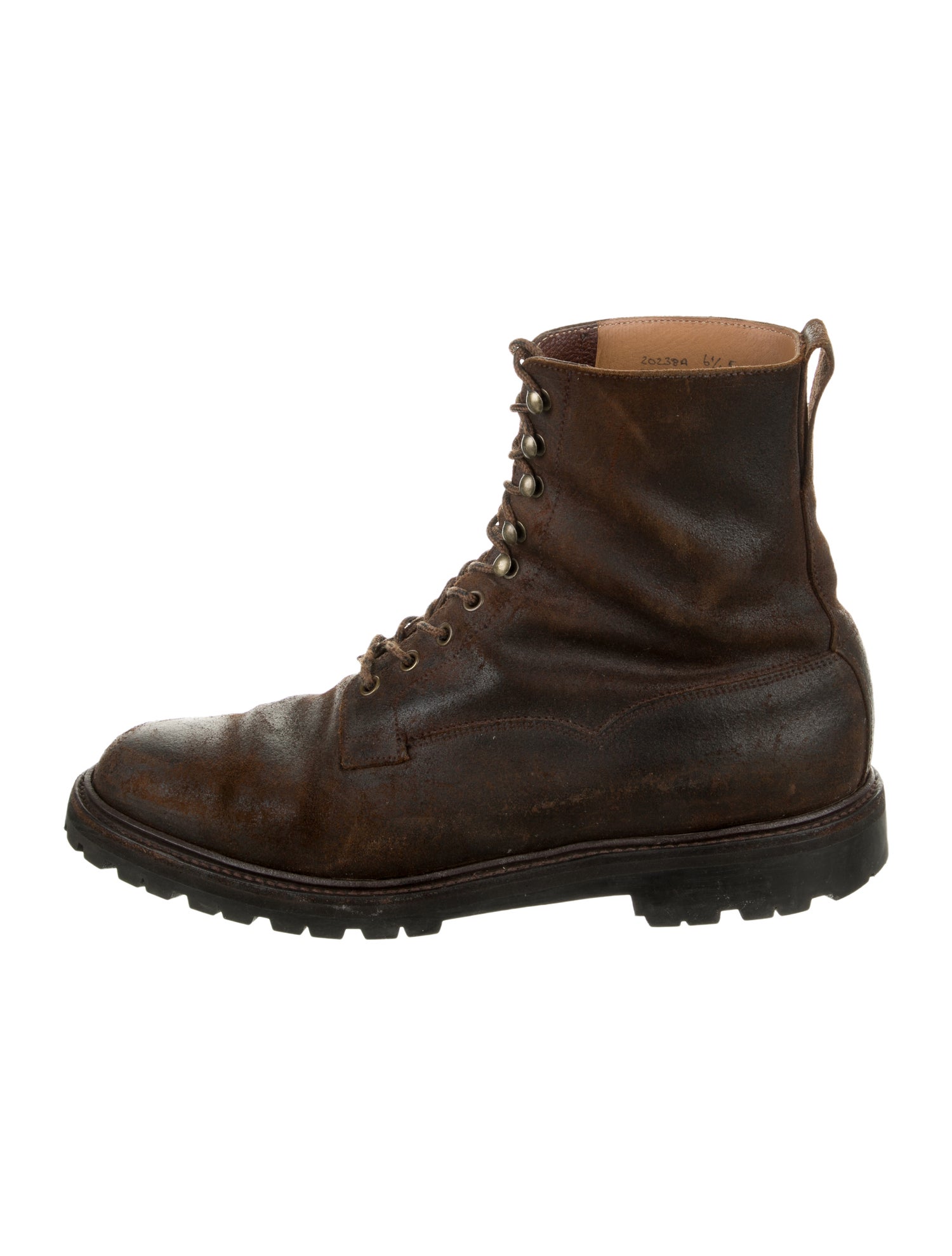 Crockett & Jones Leather Lace-Up Boots