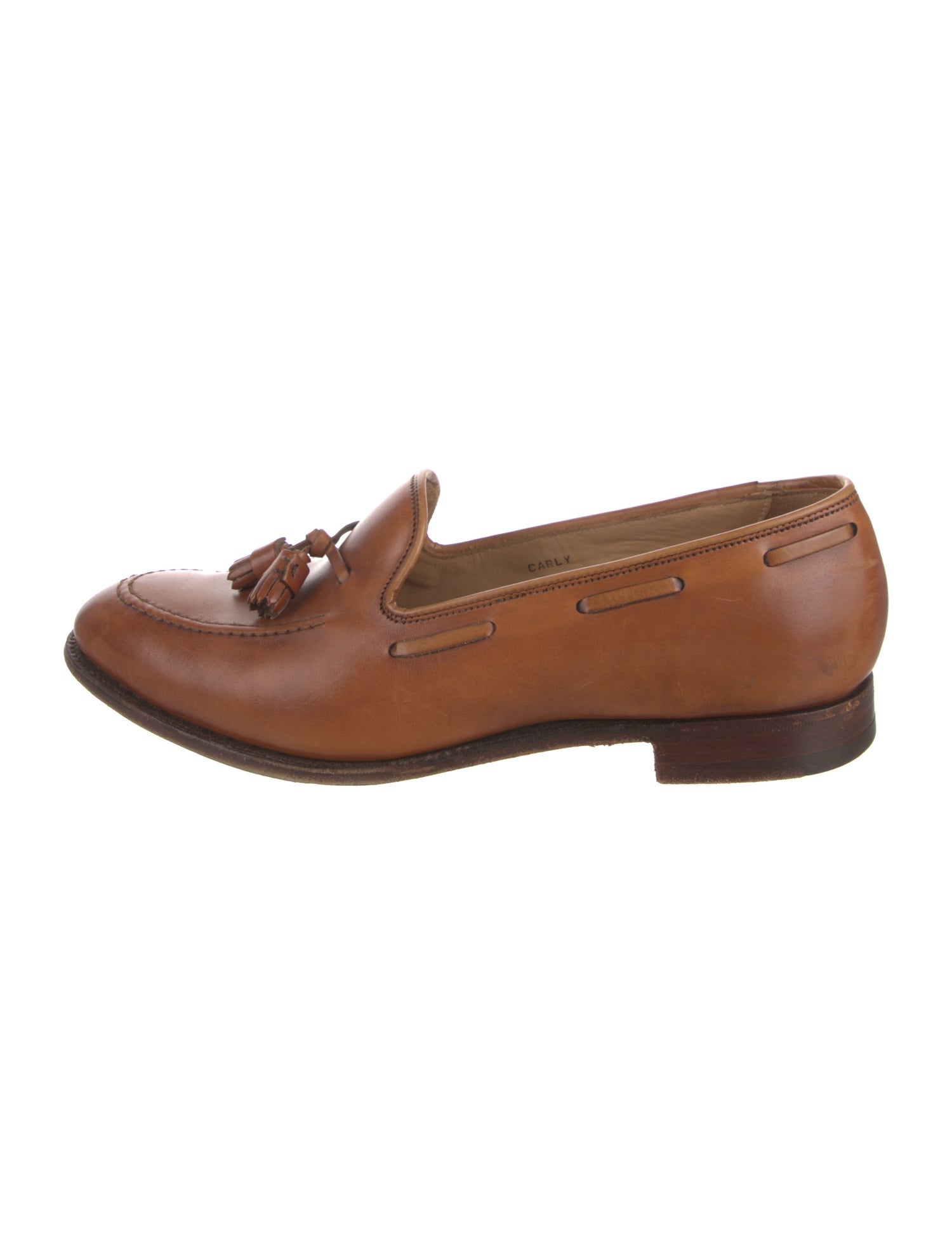 Crockett & Jones Leather Tassel Accents Loafers