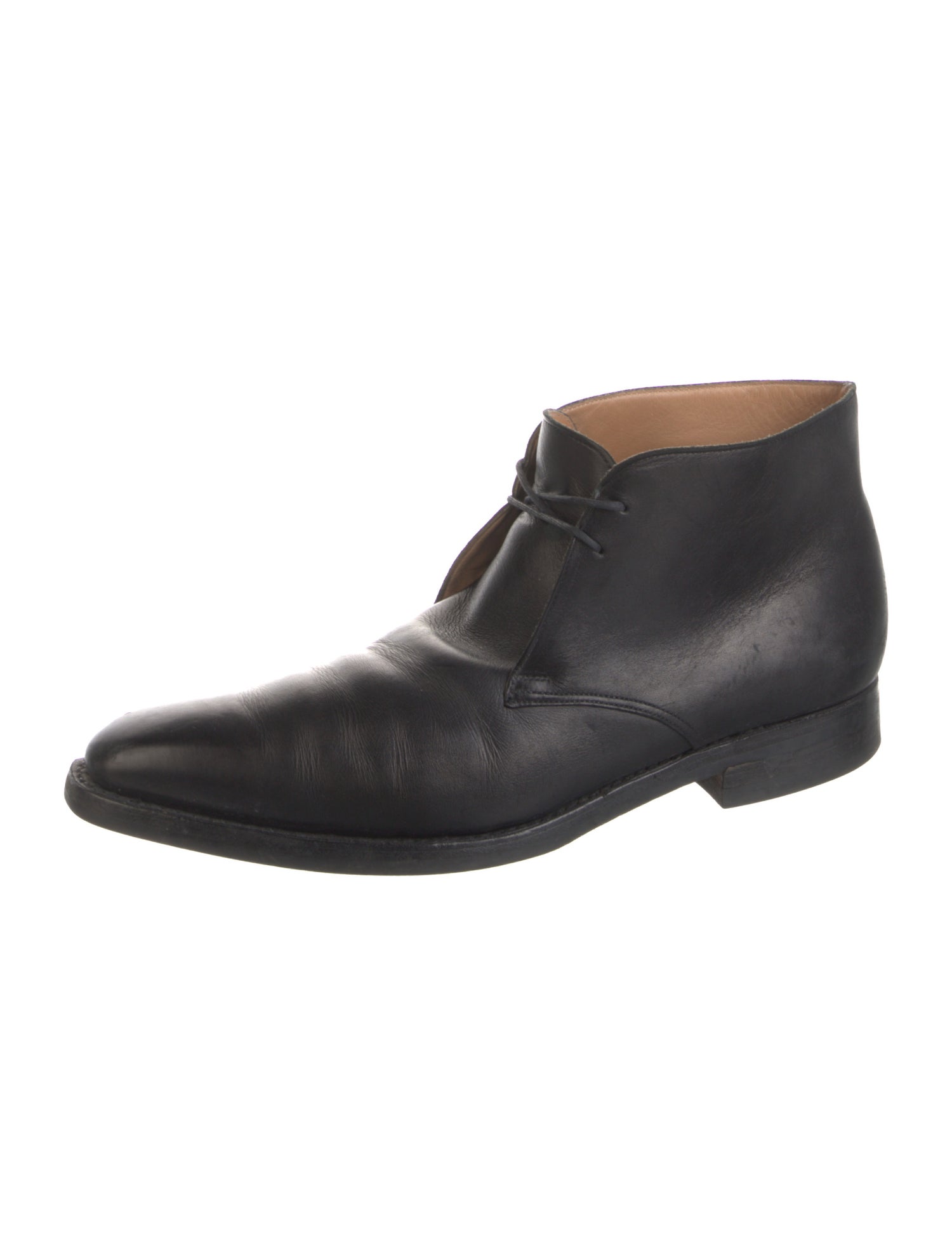 Crockett & Jones Leather Lace-Up Boots