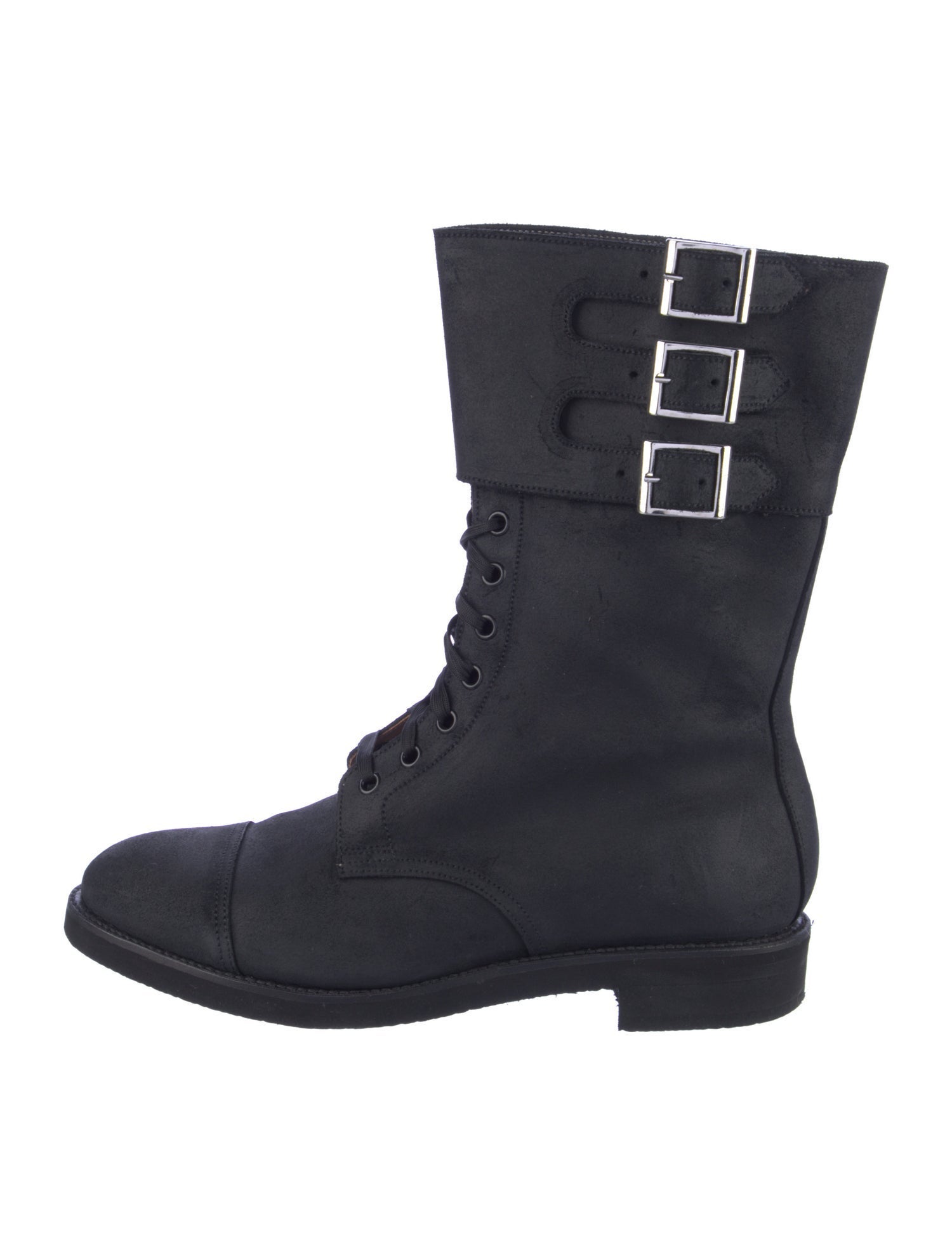 Crockett & Jones Leather Combat Boots