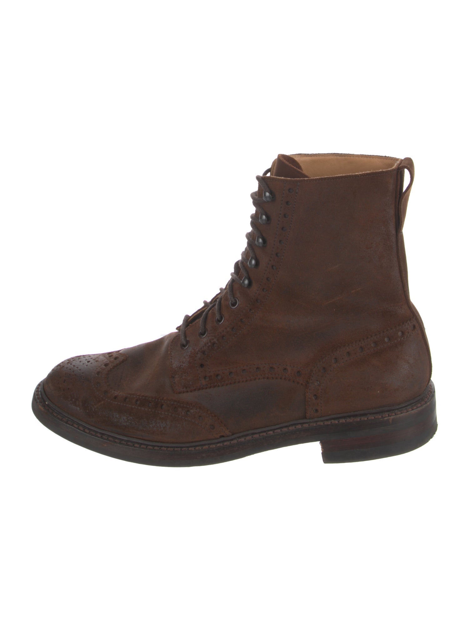 Crockett & Jones Leather Lace-Up Boots