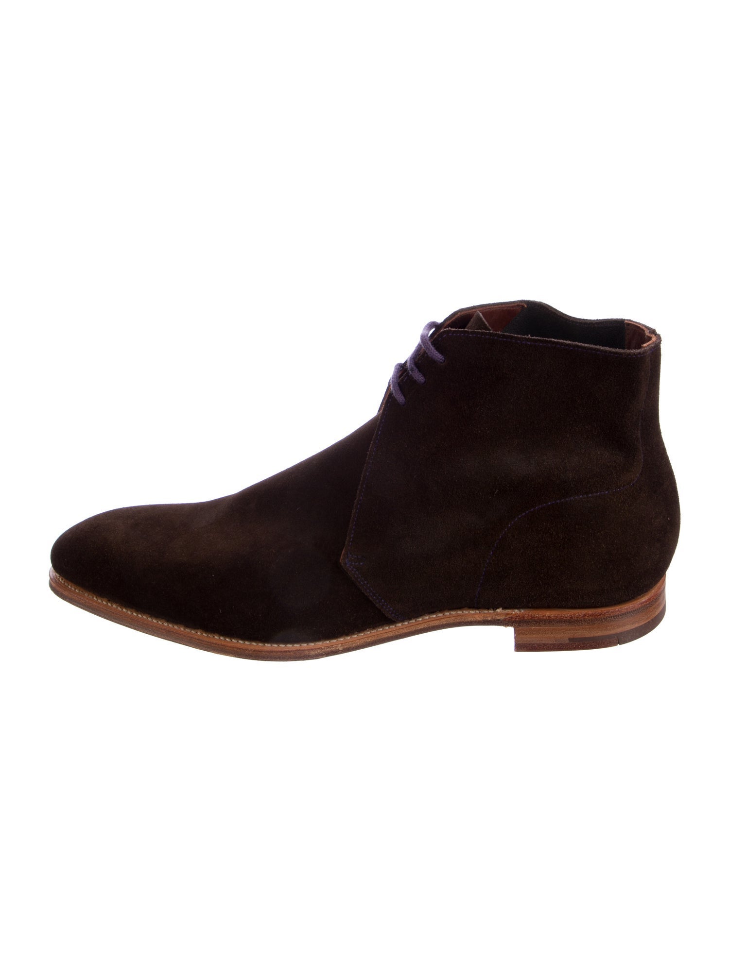 Crockett & Jones Suede Lace-Up Boots