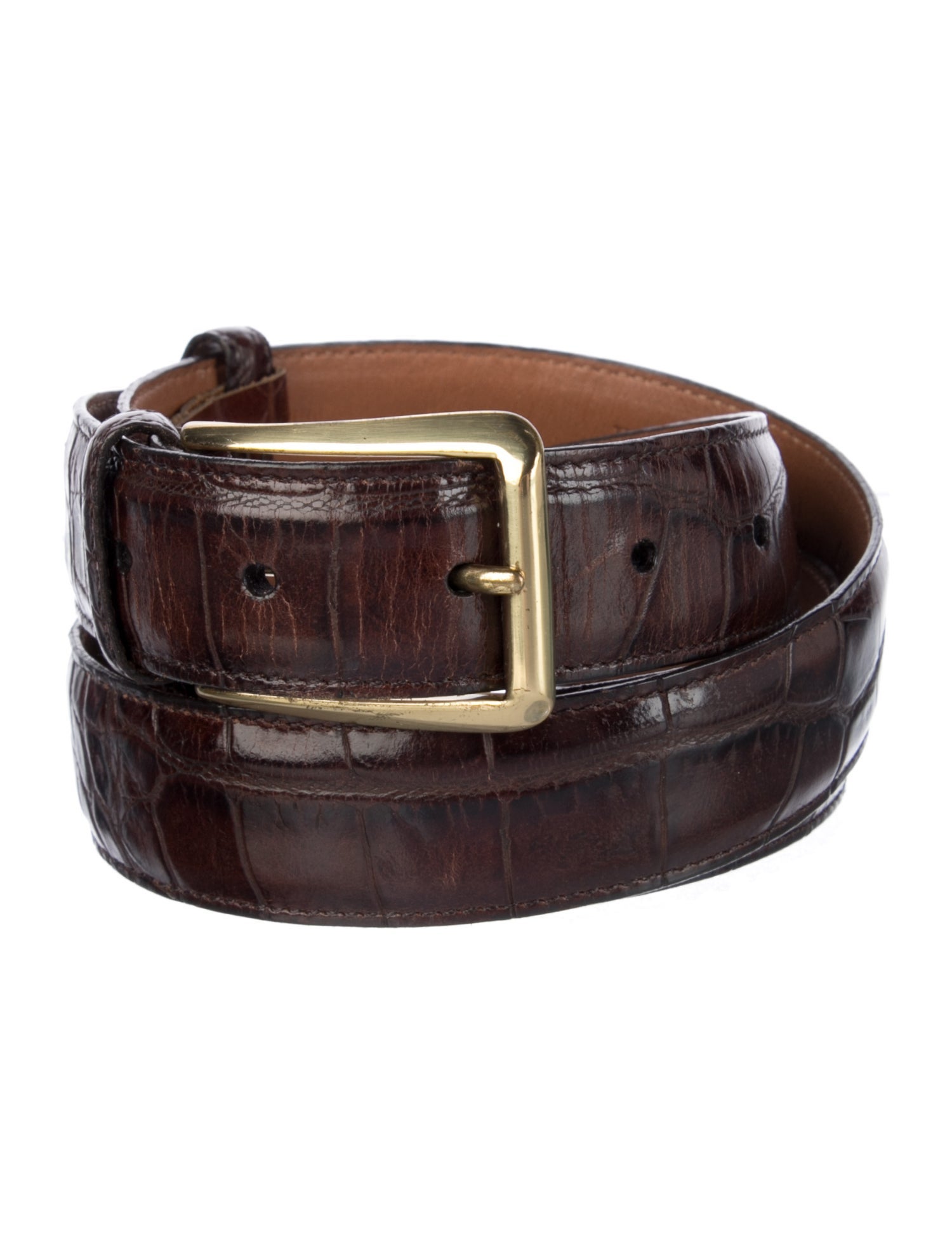 Crockett & Jones Embossed Leather Waist Belt