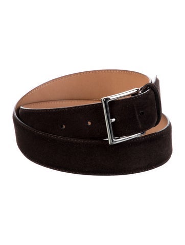 Pre-owned Crockett & Jones Suede Belt In Brown