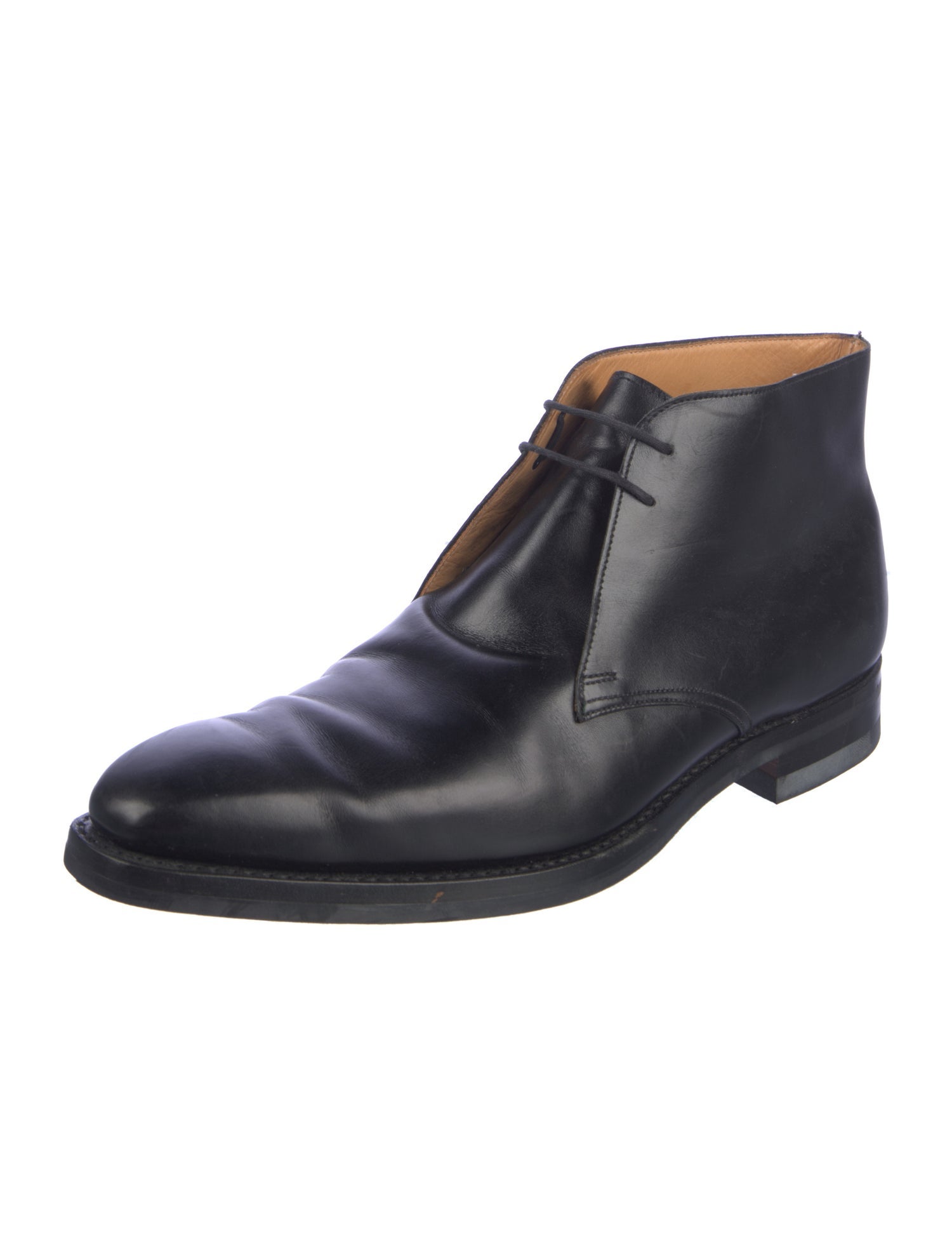Crockett & Jones Leather Lace-Up Boots