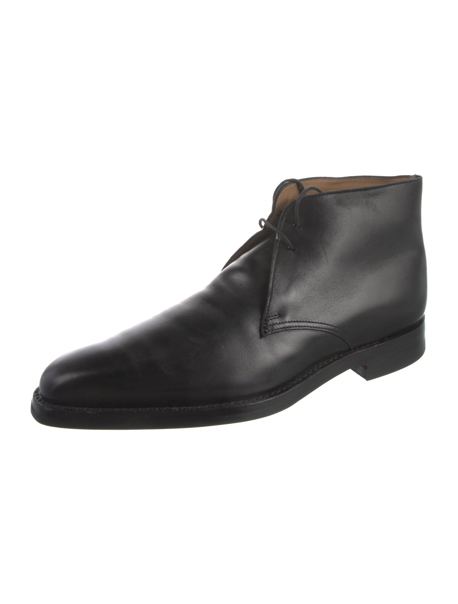 Crockett & Jones Leather Lace-Up Boots