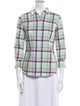 Circolo 1901 Plaid Print Three-Quarter Sleeve Button-Up Top