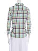 Circolo 1901 Plaid Print Three-Quarter Sleeve Button-Up Top