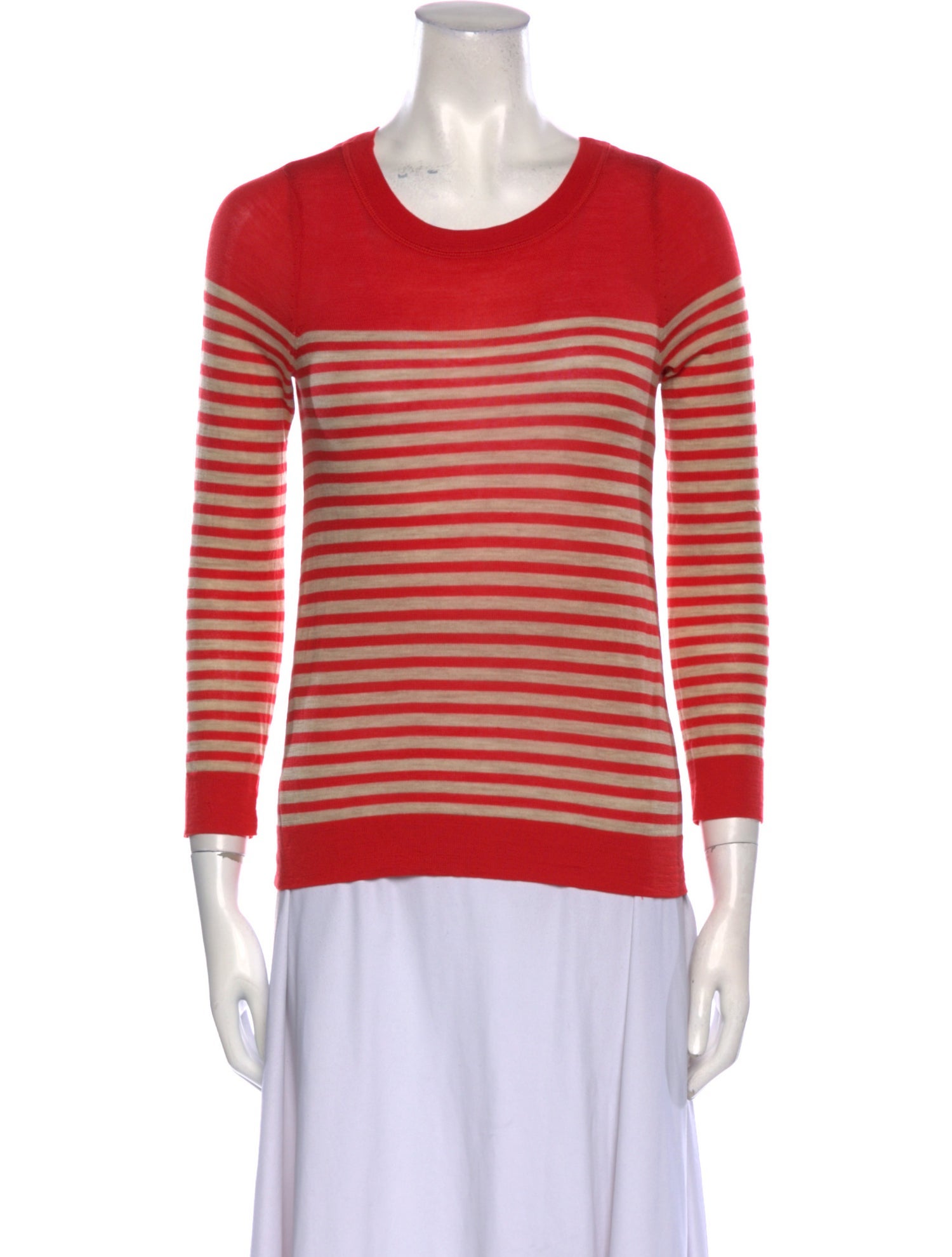 Cardigan Merino Wool Striped Sweater