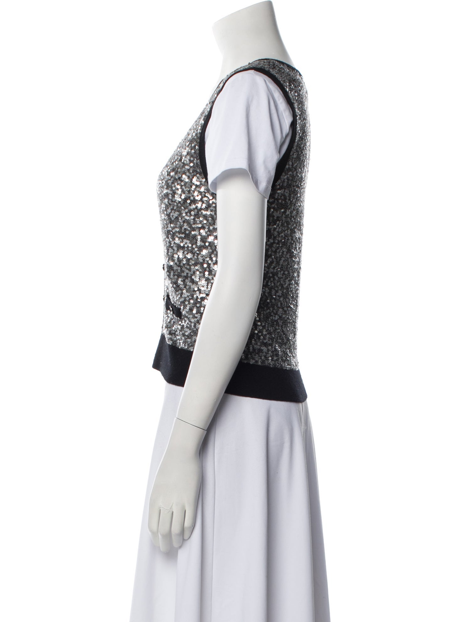 Cardigan Merino Wool Plunge Neckline Sweater