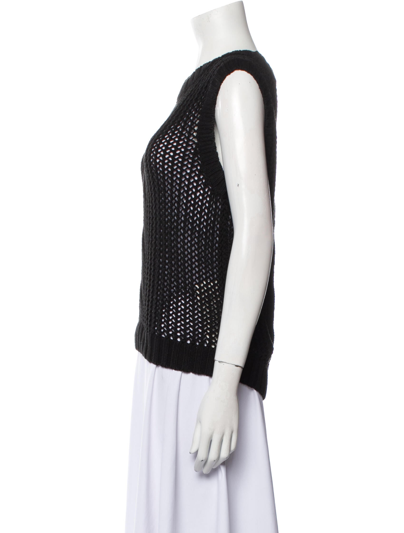 Cardigan Scoop Neck Sleeveless Top