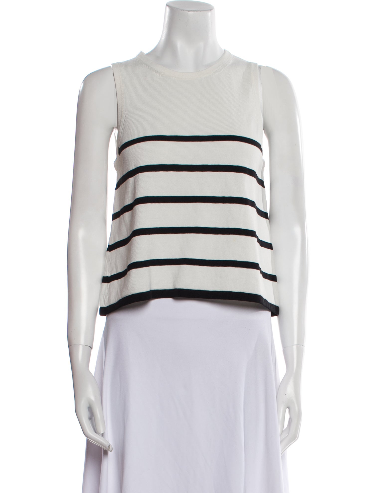 Cardigan Striped Crew Neck Sweater