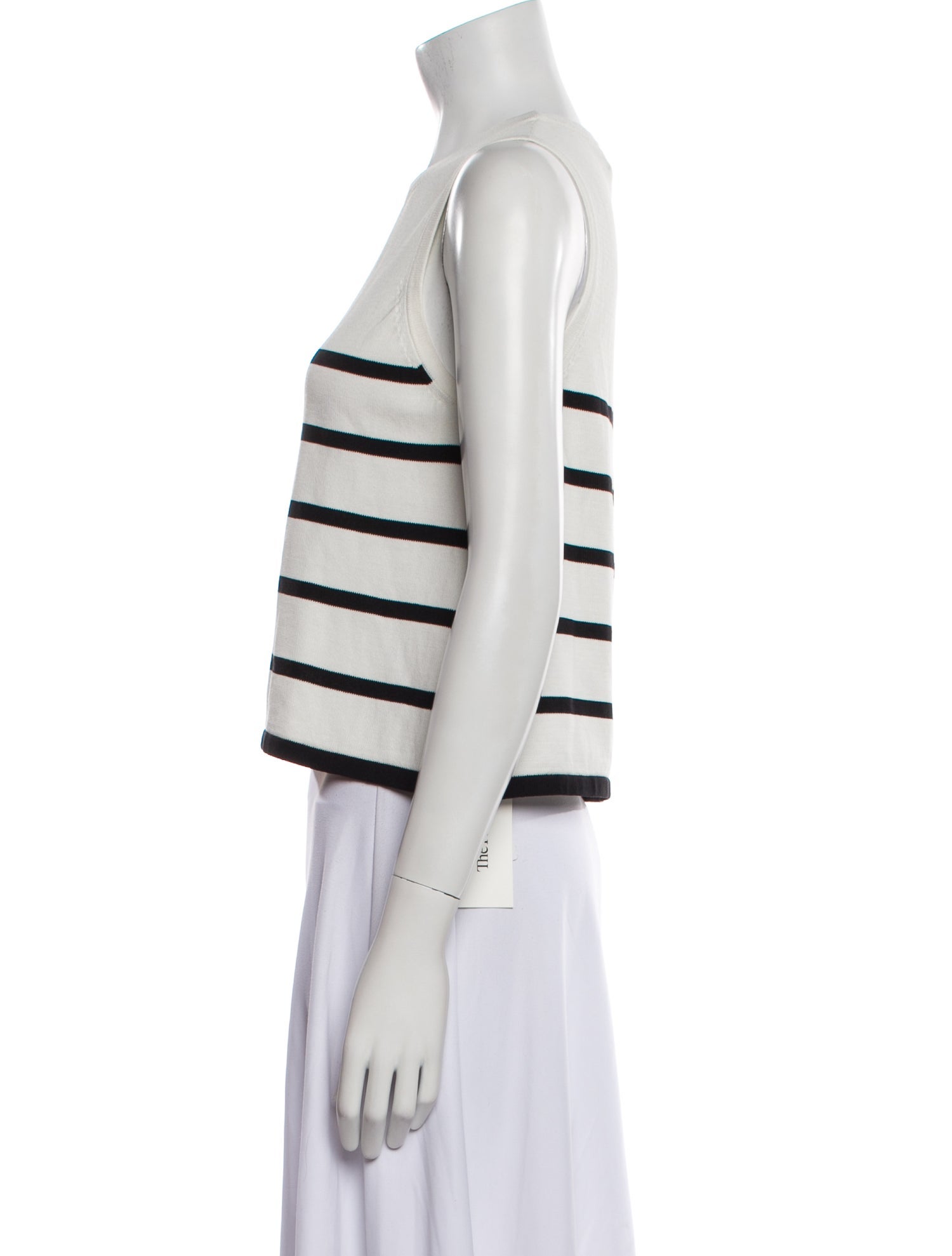 Cardigan Striped Crew Neck Sweater