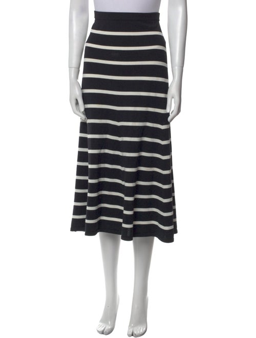 Cardigan Striped Midi Length Skirt