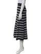 Cardigan Striped Midi Length Skirt
