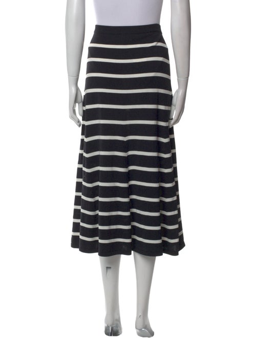 Cardigan Striped Midi Length Skirt