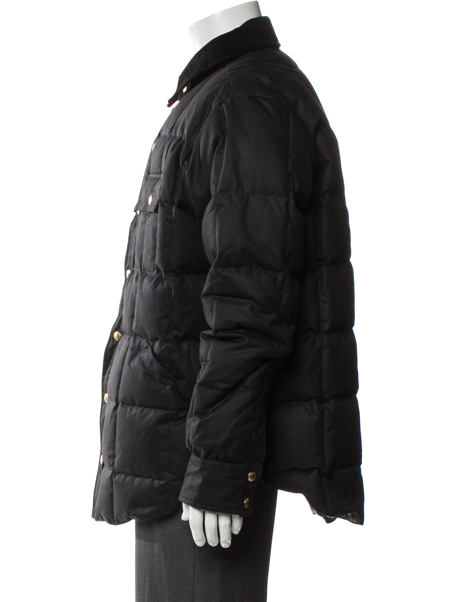 Crescent Down Works Plaid Print Puffer Coat