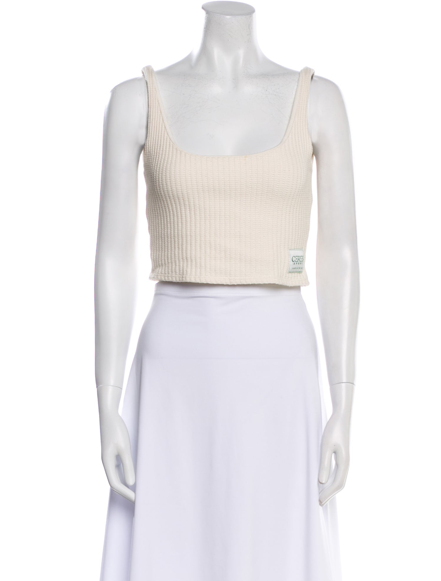 CERES Square Neckline Sleeveless Crop Top