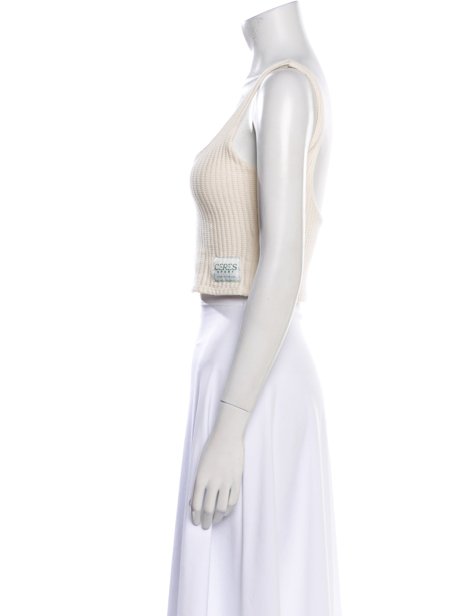 CERES Square Neckline Sleeveless Crop Top