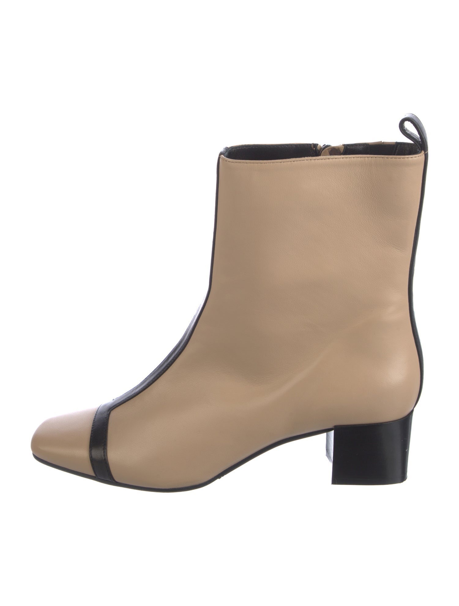 ミドルブーツ CAREL PARIS Women Boots AUDREY22 BEIGE Audrey - Beige and black leather ankle boots | Carel Paris