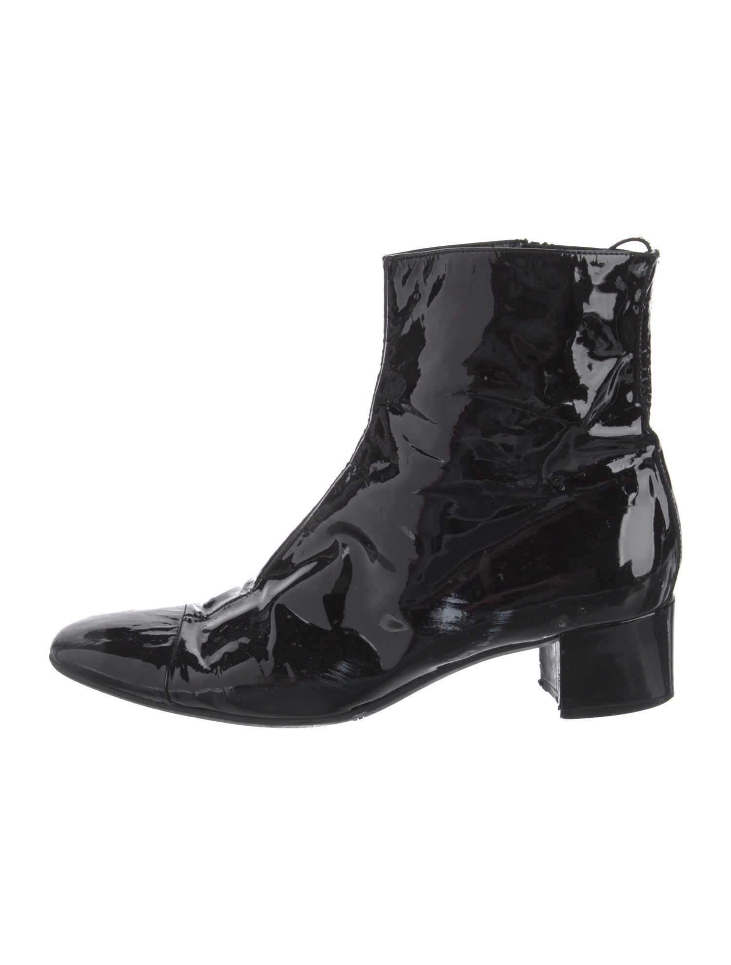 Carel Paris Patent Leather Chelsea Boots