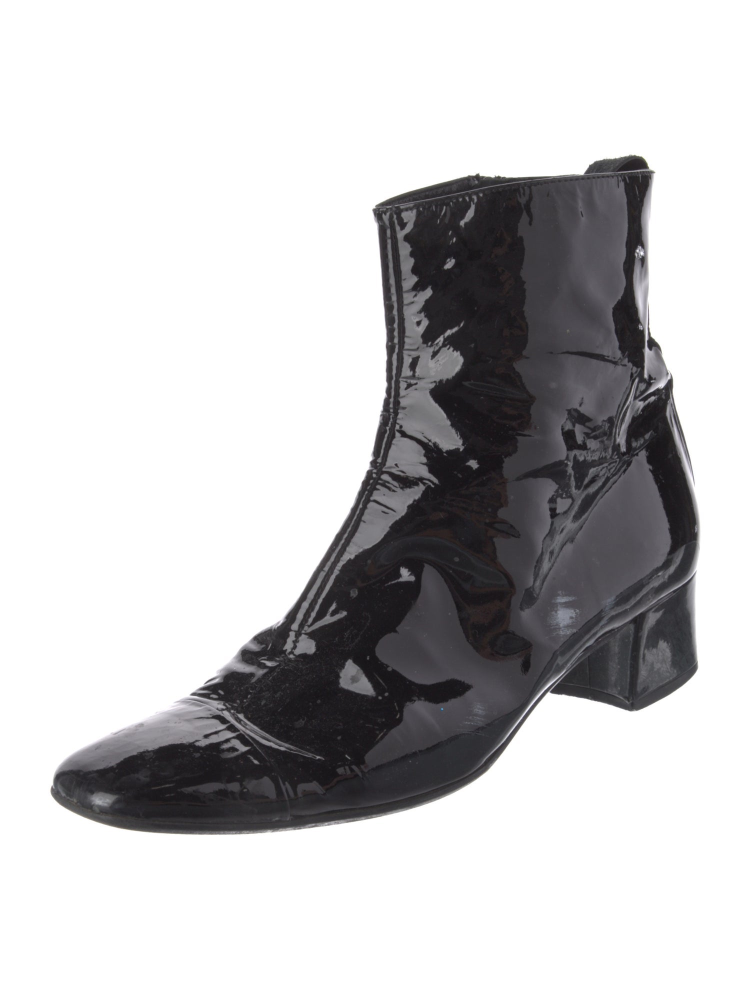 Carel Paris Patent Leather Chelsea Boots