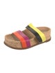Carel Paris Leather Colorblock Pattern Slides