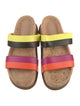 Carel Paris Leather Colorblock Pattern Slides