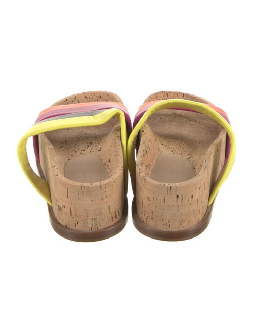Carel Paris Leather Colorblock Pattern Slides
