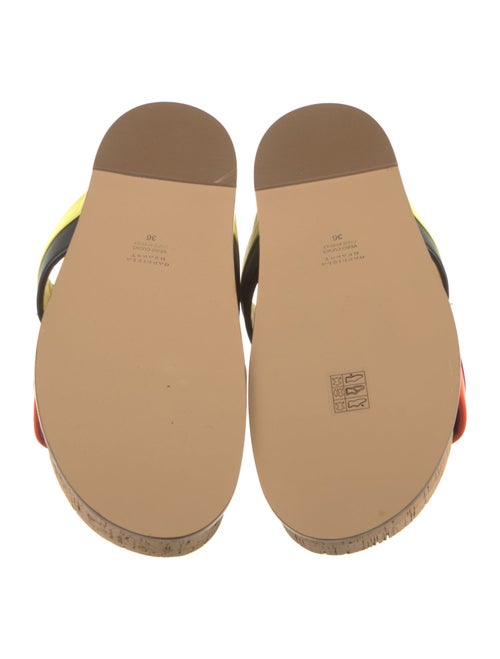 Carel Paris Leather Colorblock Pattern Slides