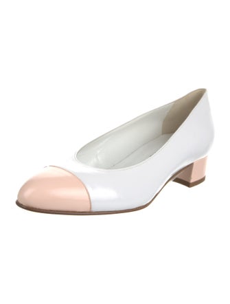 Carel Paris Patent Leather Colorblock Pattern Mules