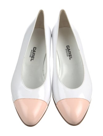 Carel Paris Patent Leather Colorblock Pattern Mules