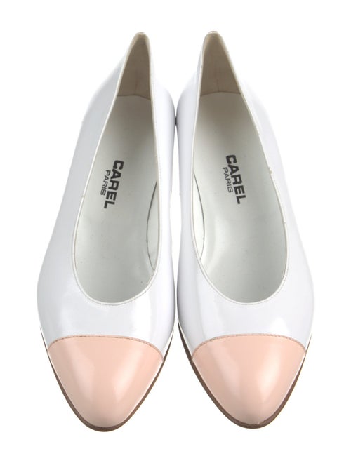 Carel Paris Patent Leather Colorblock Pattern Mules