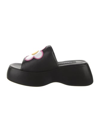 Carel Paris Leather Embroidered Accent Slides