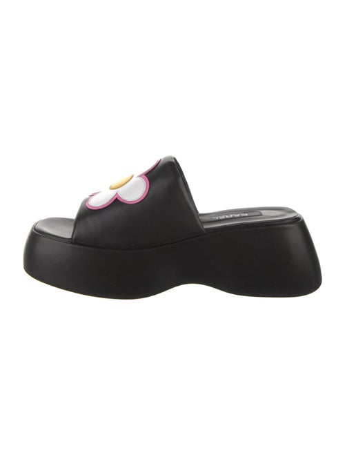 Carel Paris Leather Embroidered Accent Slides