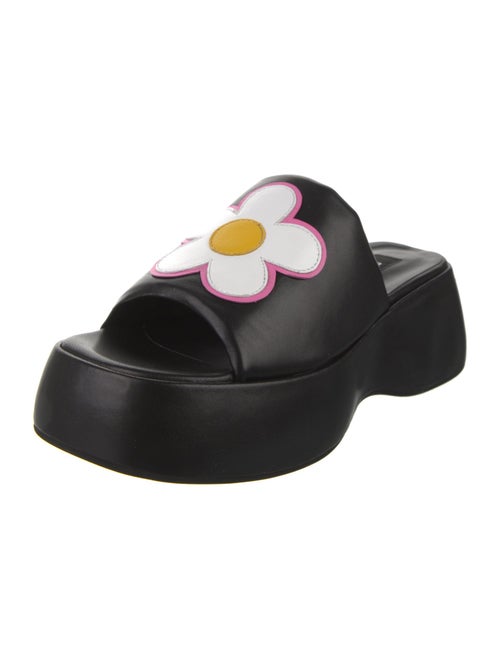 Carel Paris Leather Embroidered Accent Slides