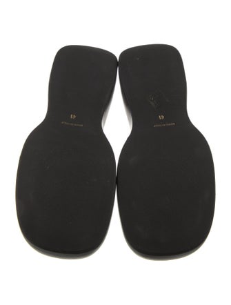 Carel Paris Leather Embroidered Accent Slides