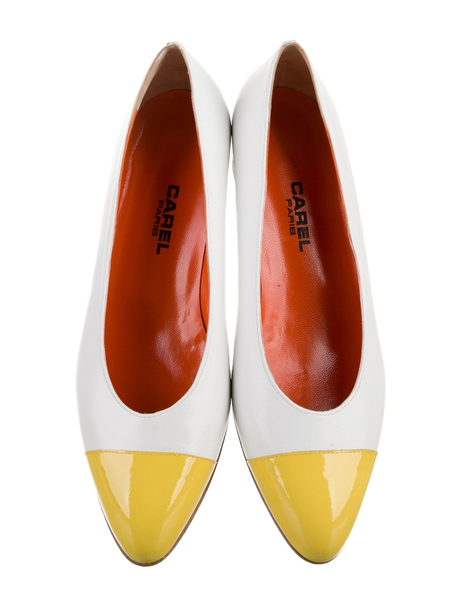 Carel Paris Leather Colorblock Pattern Pumps