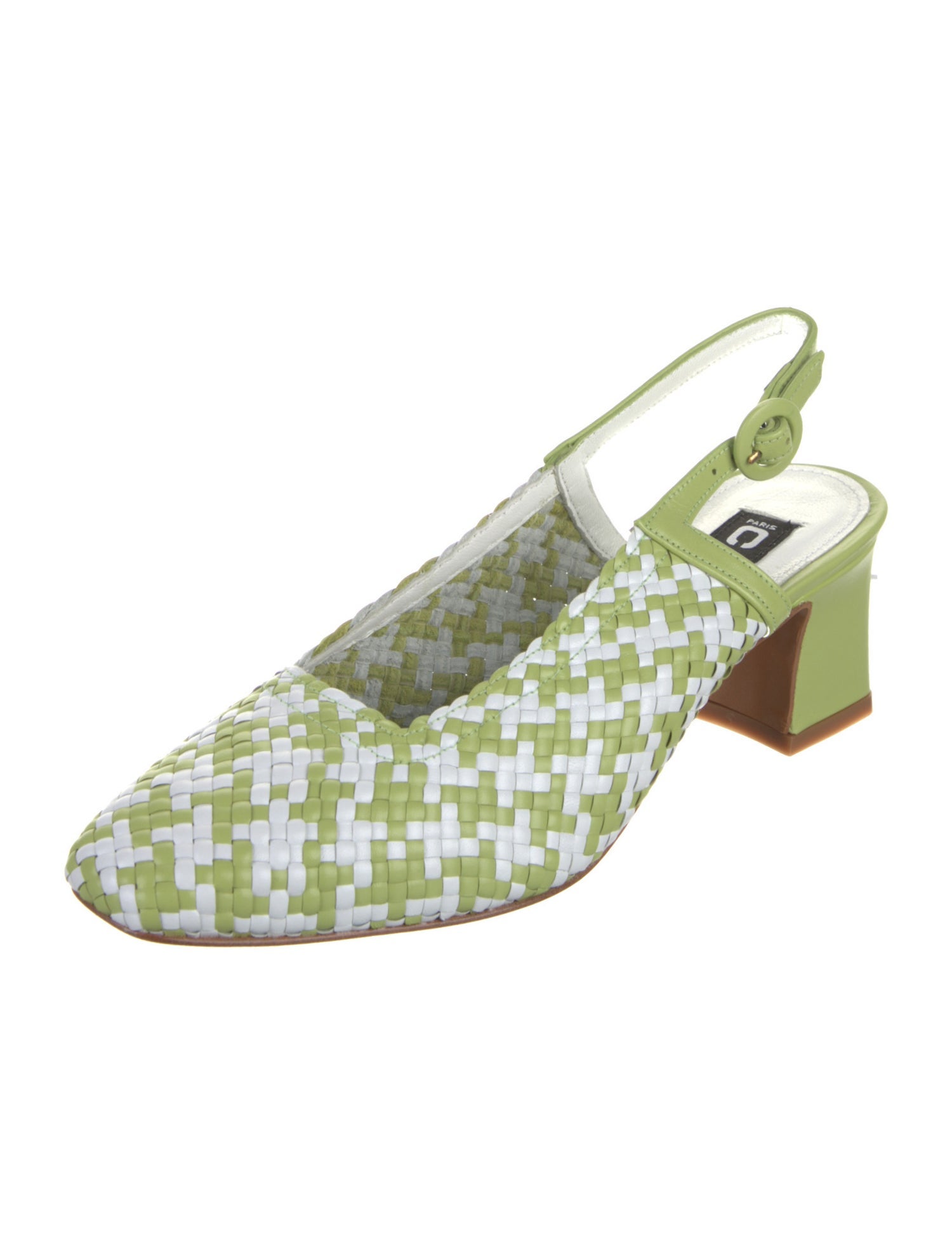 Carel Paris Leather Printed Slingback Pumps