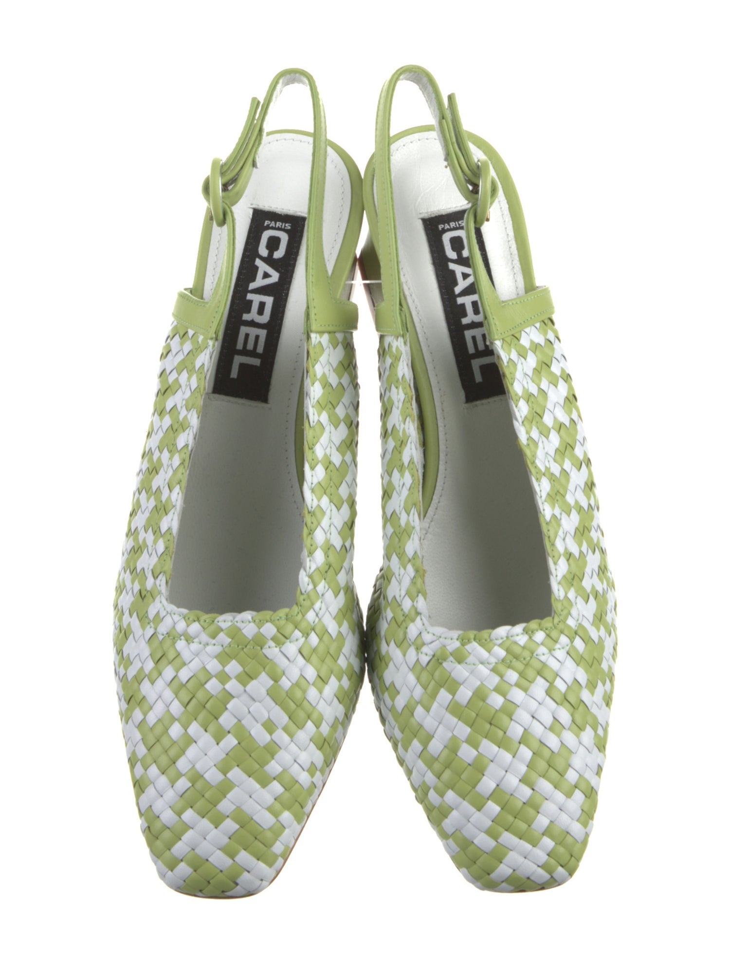 Carel Paris Leather Printed Slingback Pumps