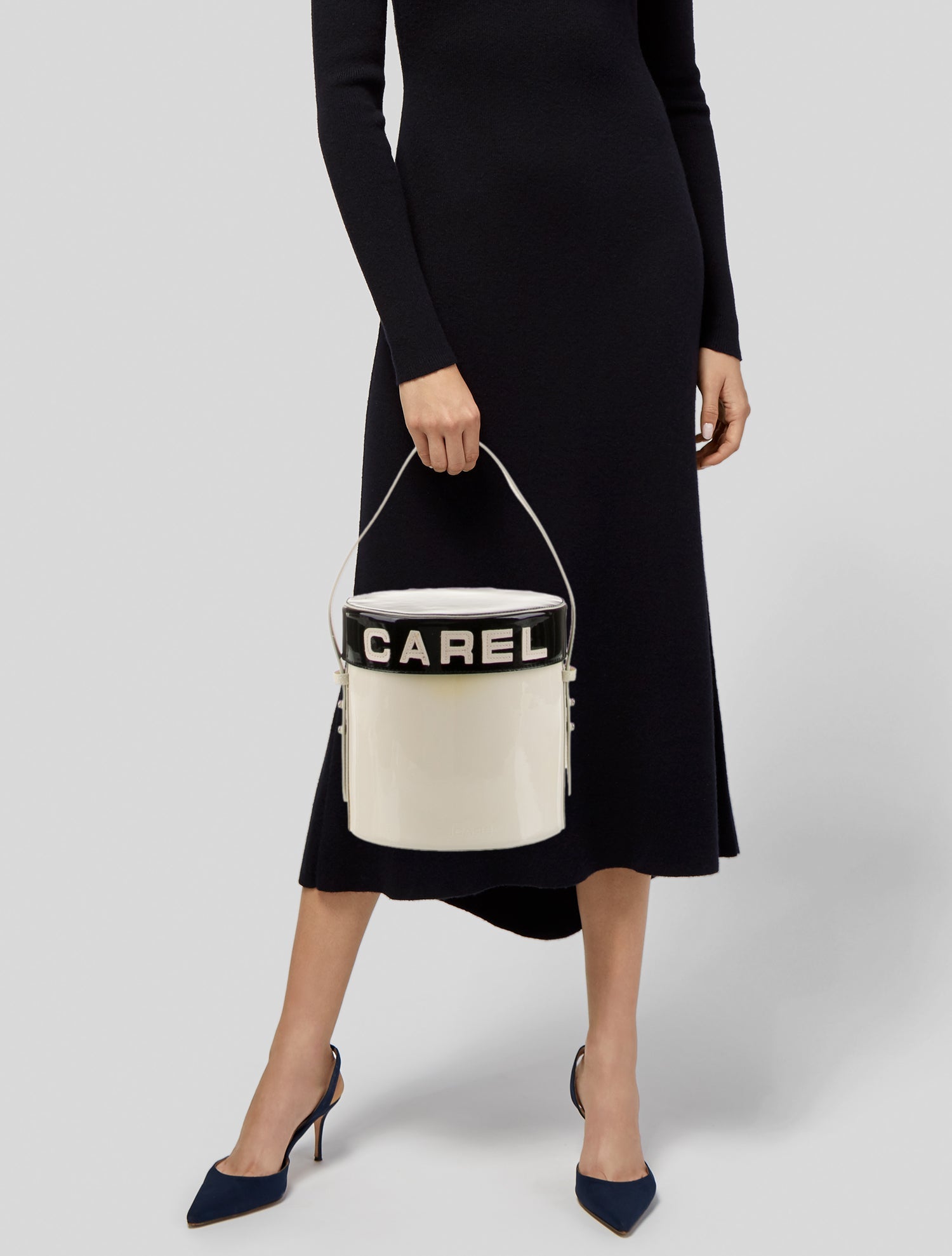 Carel Paris Patent Leather Bucket Bag w/ Tags