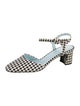 Carel Paris Houndstooth Print Leather Trim Embellishment Slingback Pumps