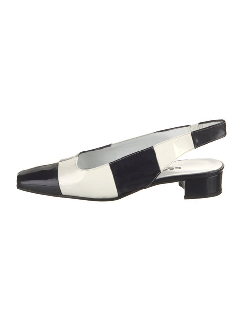 Carel Paris Patent Leather Striped Slingback Flats