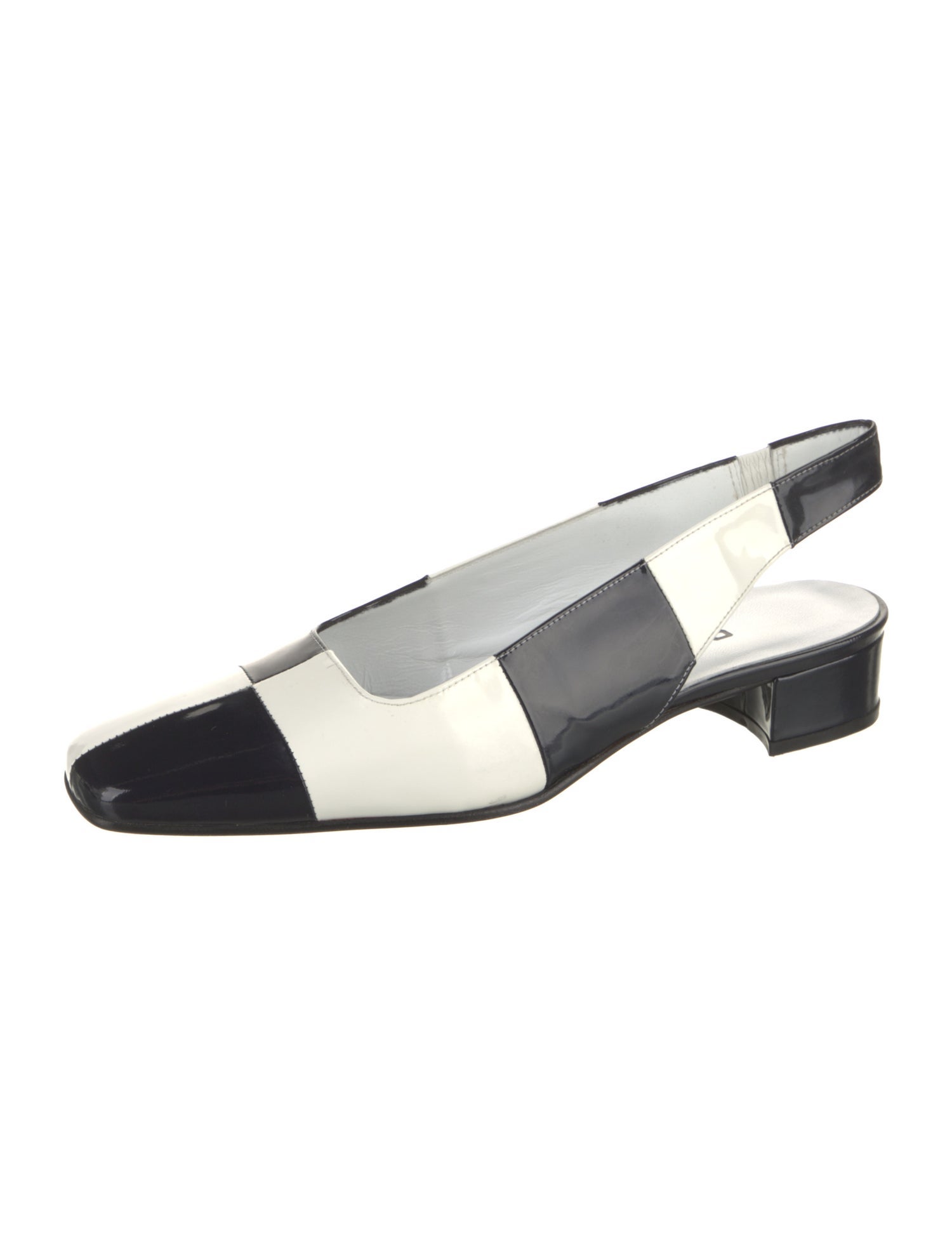 Carel Paris Patent Leather Striped Slingback Flats