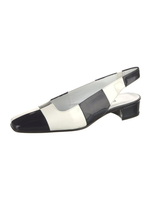 Carel Paris Patent Leather Striped Slingback Flats