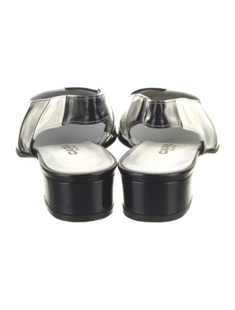 Carel Paris Patent Leather Striped Slingback Flats