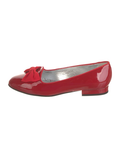 Carel Paris Patent Leather Bow Accents Ballet Flats