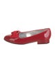 Carel Paris Patent Leather Bow Accents Ballet Flats
