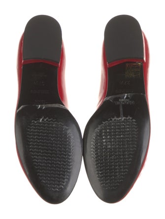 Carel Paris Patent Leather Bow Accents Ballet Flats